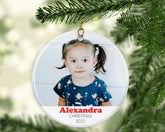 Personalised Christmas Ornament - Ceramic Ornament - MDF Ornament - Baby Photo Christmas Ornament, Christmas Tree Decoration - Tree Decor - Craftellery